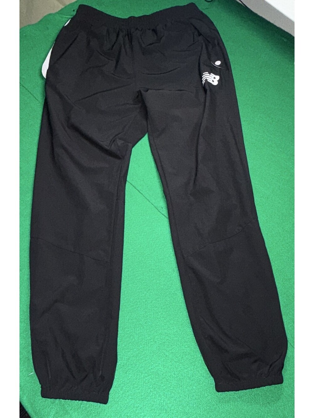 New Balance Mens Large Black Track Pants Athletic Running Joggers Cuffed L